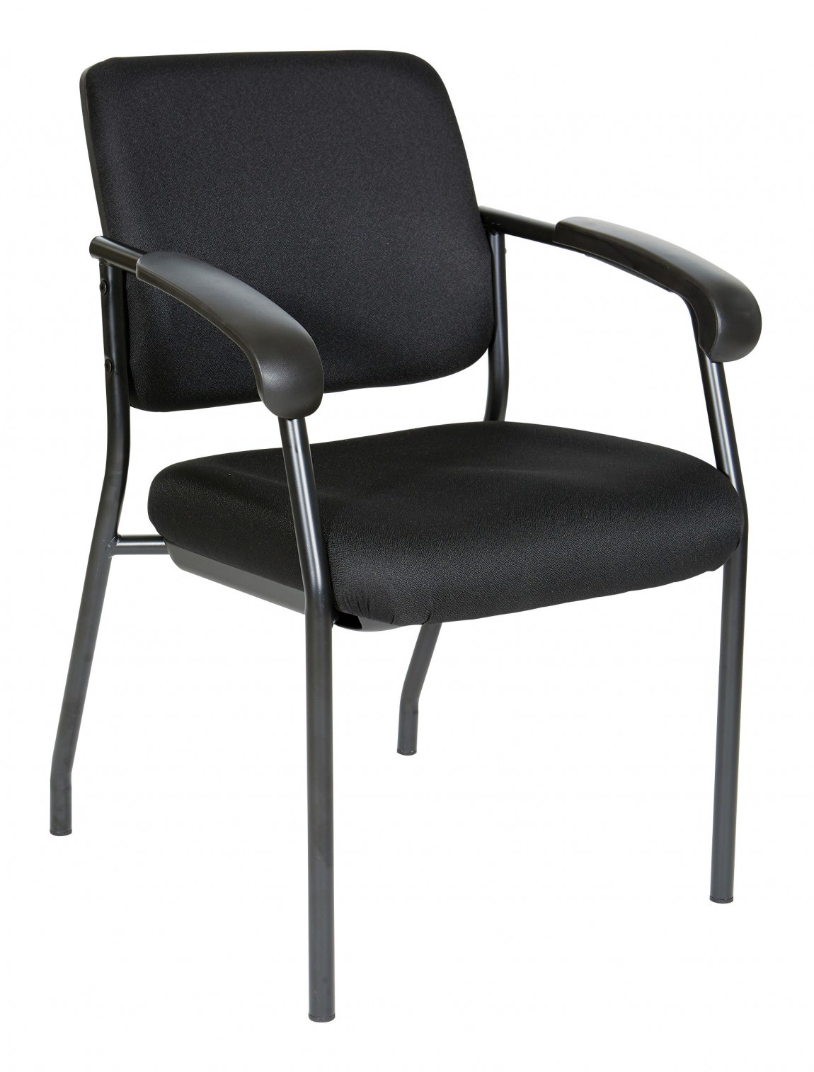 Black Cushioned Visitor's Chair | Work Smart by Office Star Products