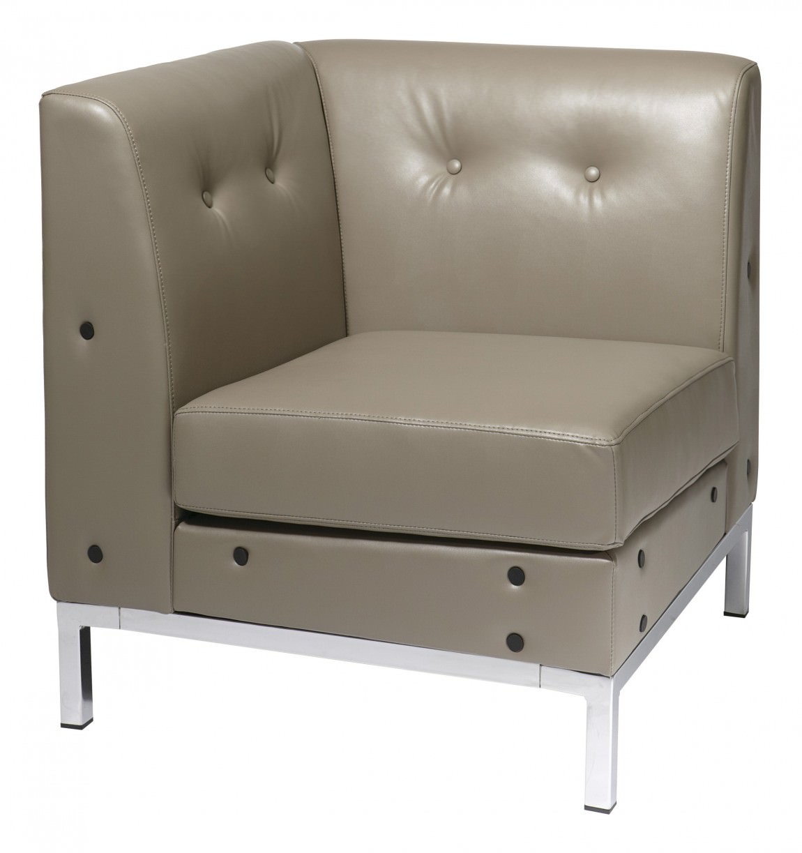 Corner Club Style Armless Chair