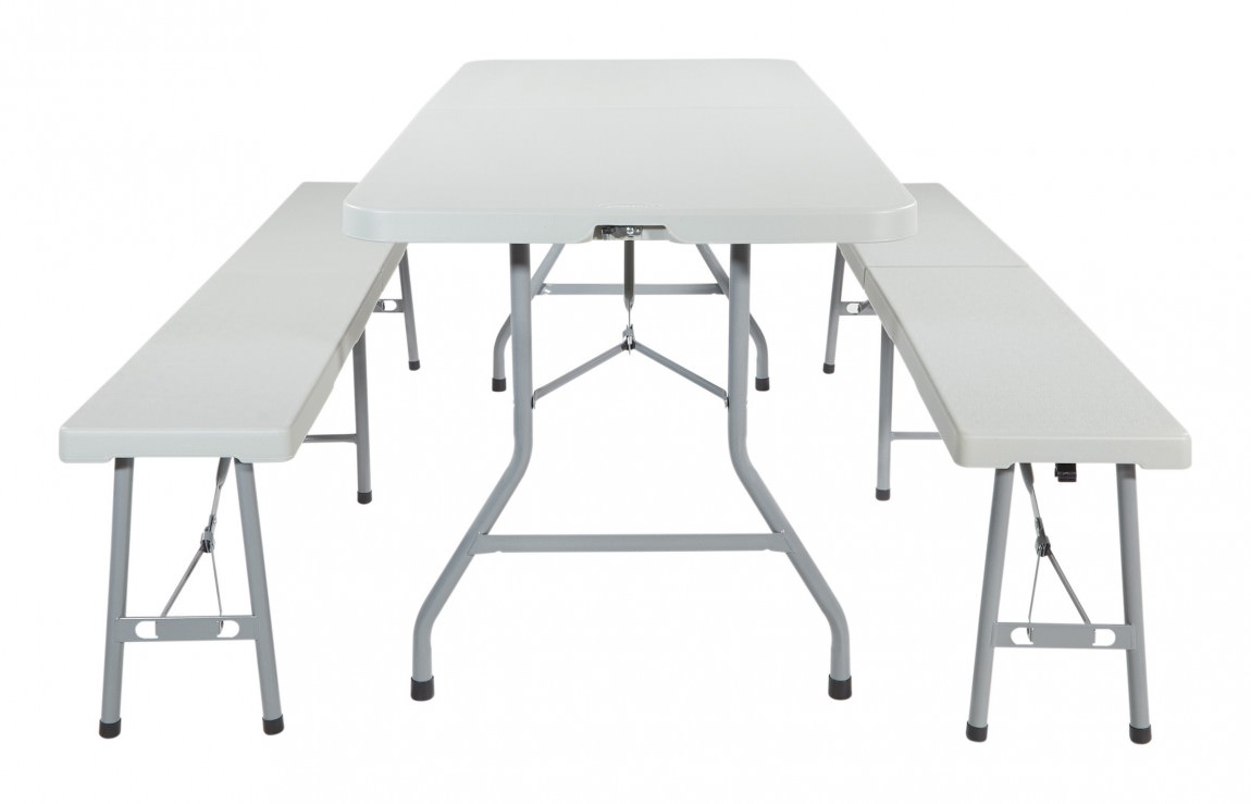6' Folding Table and Benches Combo