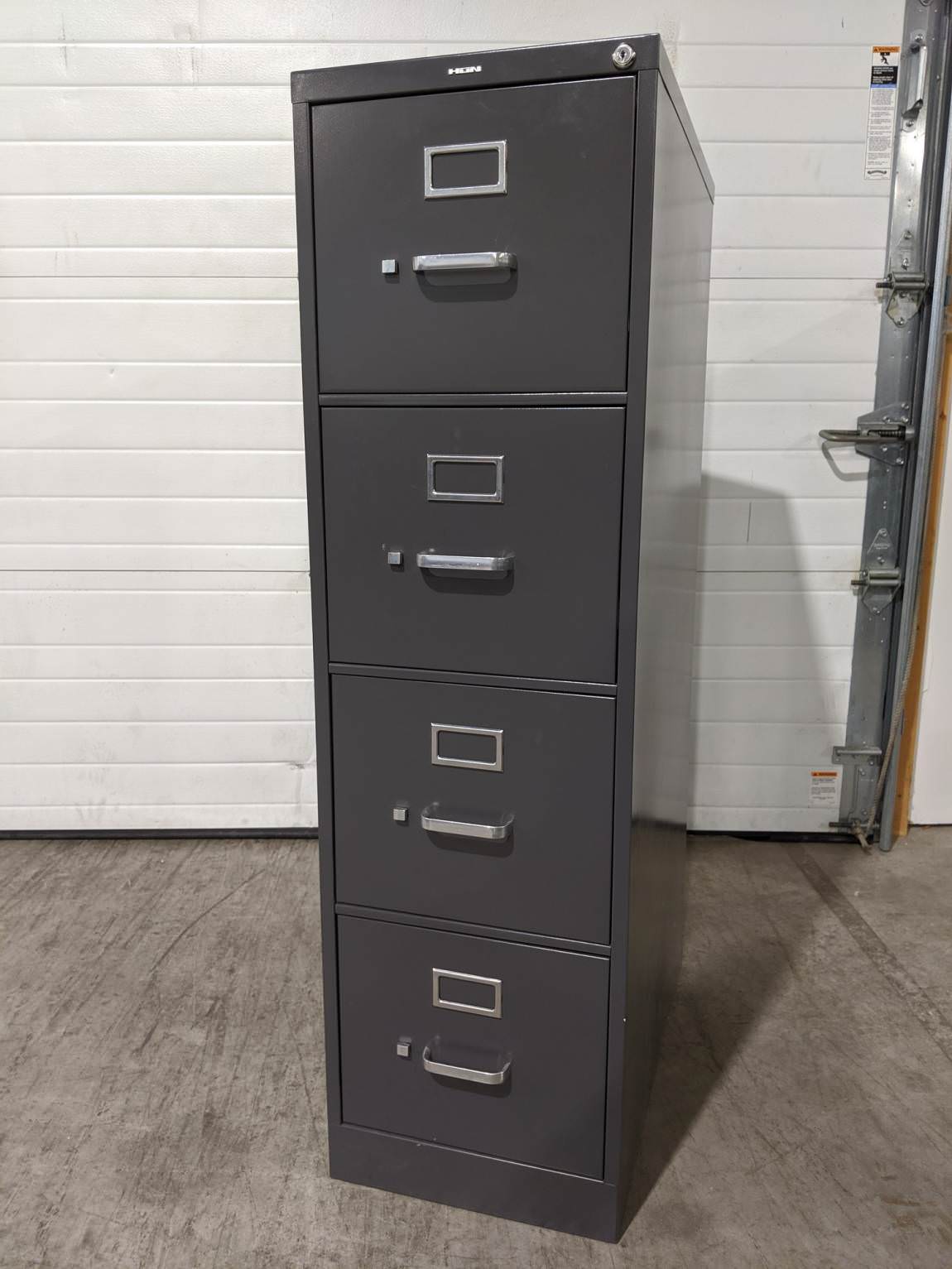 Gray Hon 4 Drawer Vertical File Cabinet