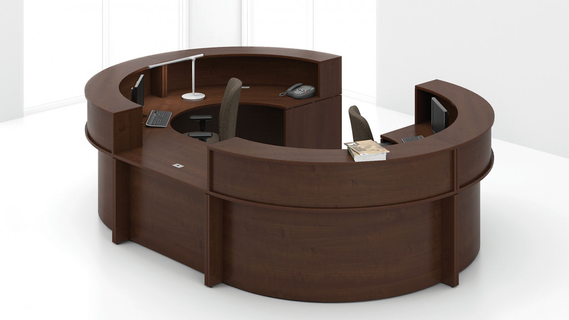 Round Reception Desk For Two People