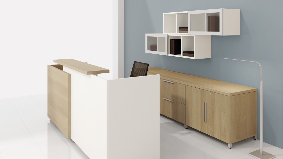 Modern Reception Desk With Storage