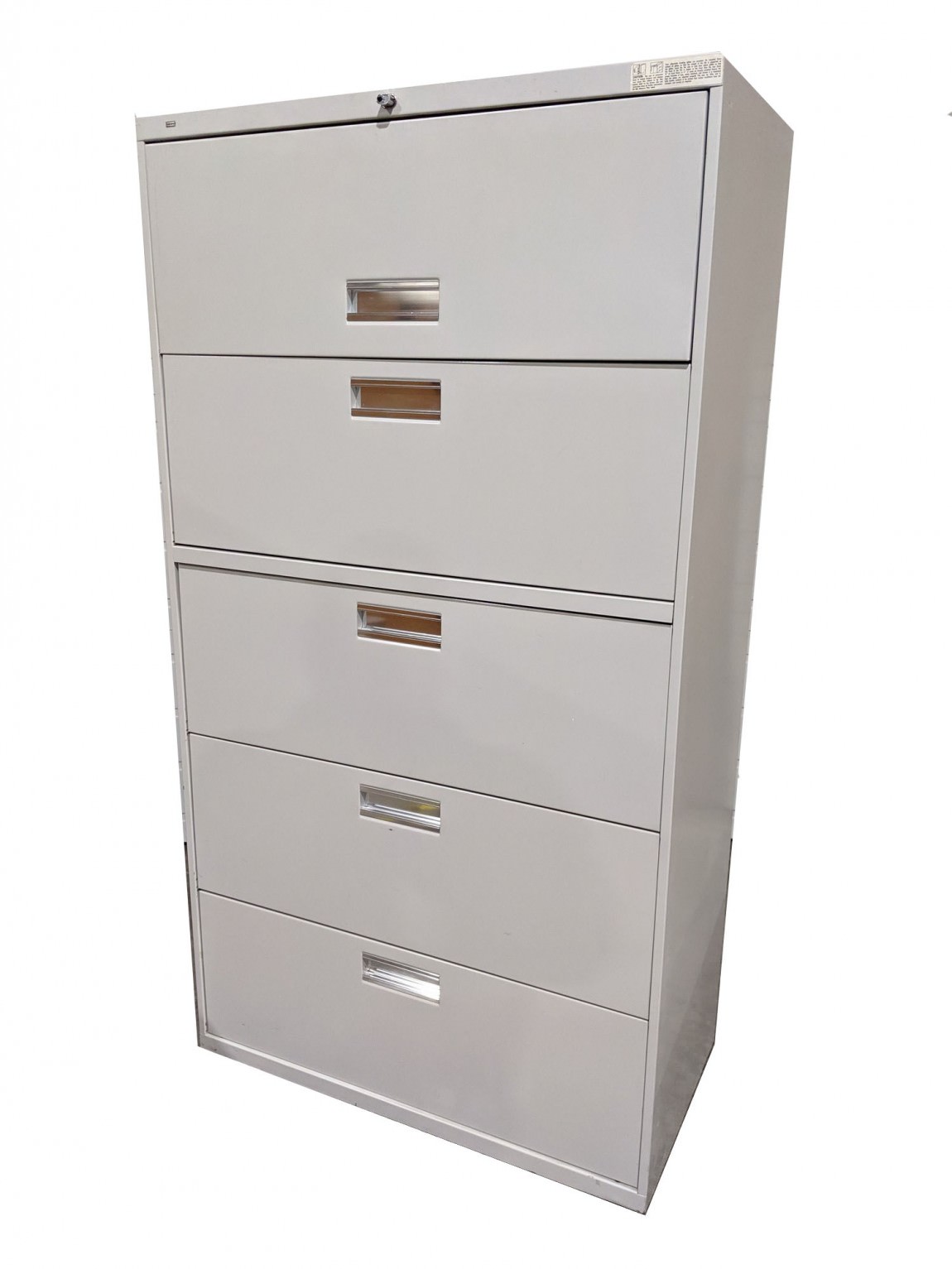 Hon Putty Metal 5 Drawer Lateral Filing 36 Inch Wide by Hon