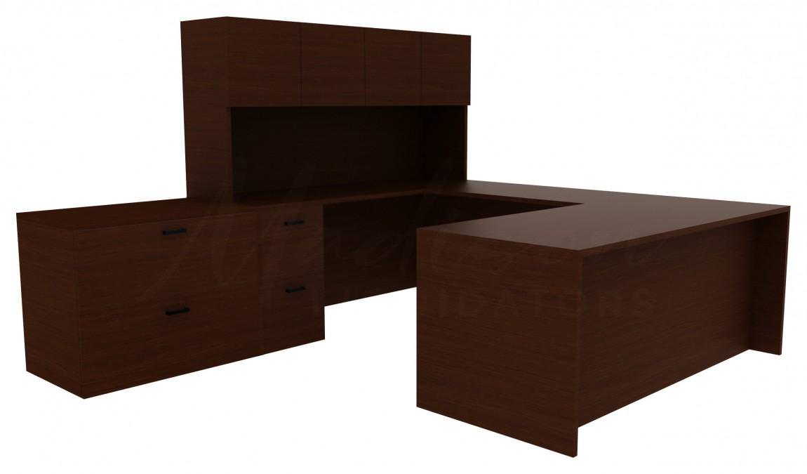 U Shaped Desk with Storage