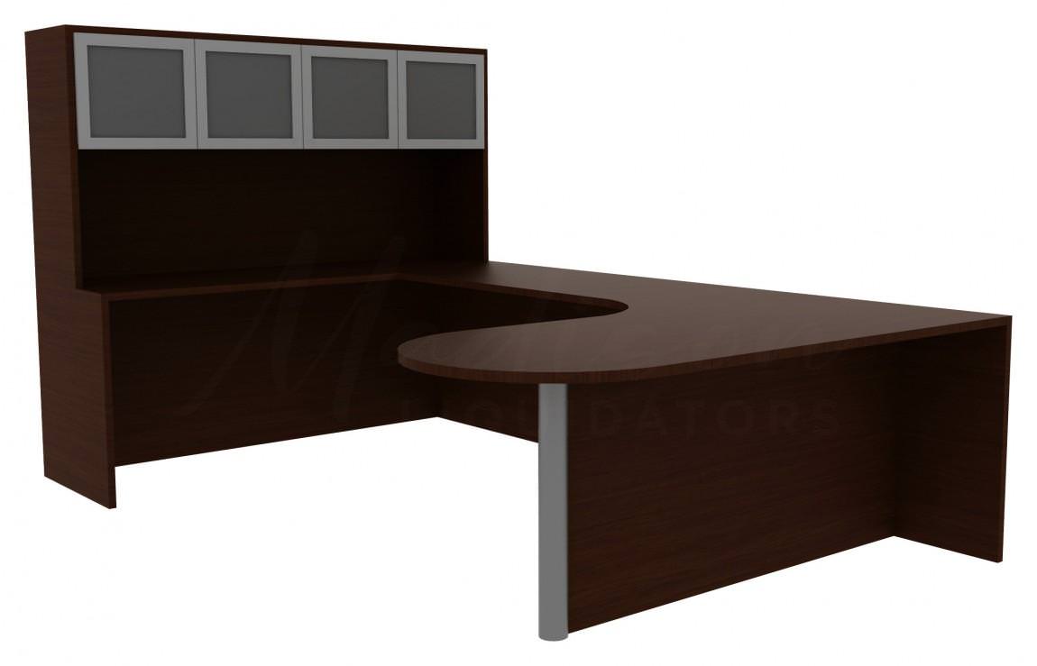 Home Office Desk with Hutch