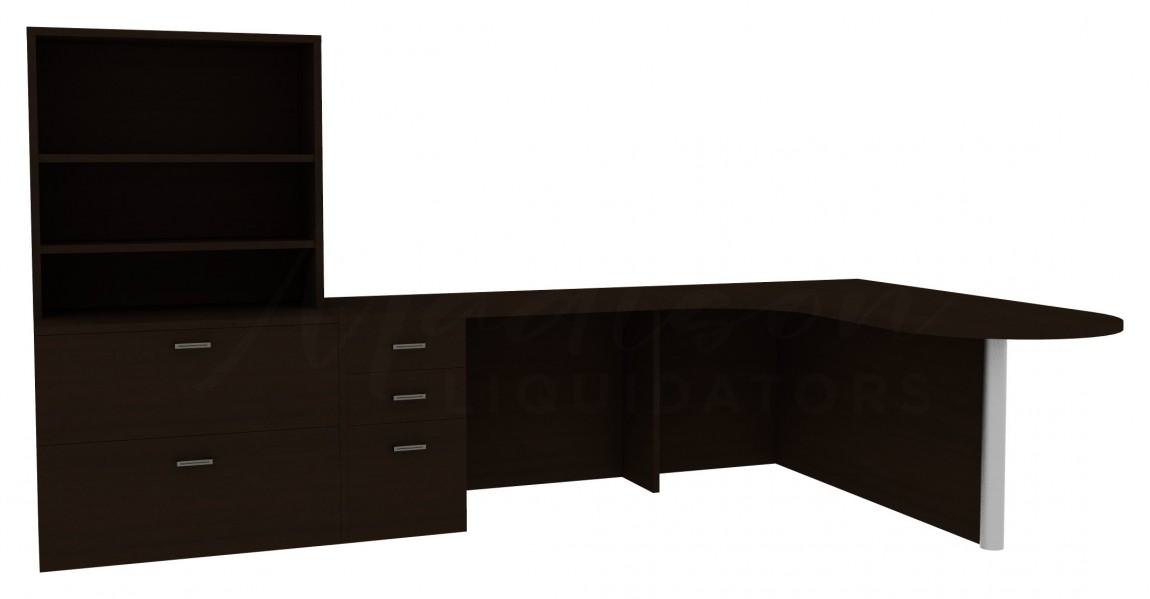 L-Shaped Desk with Storage
