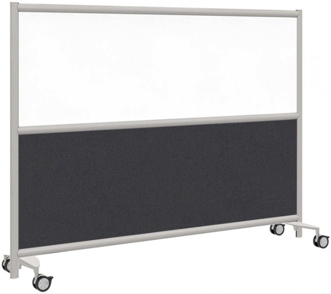 Rolling Whiteboard Office Partition Panel 73x54