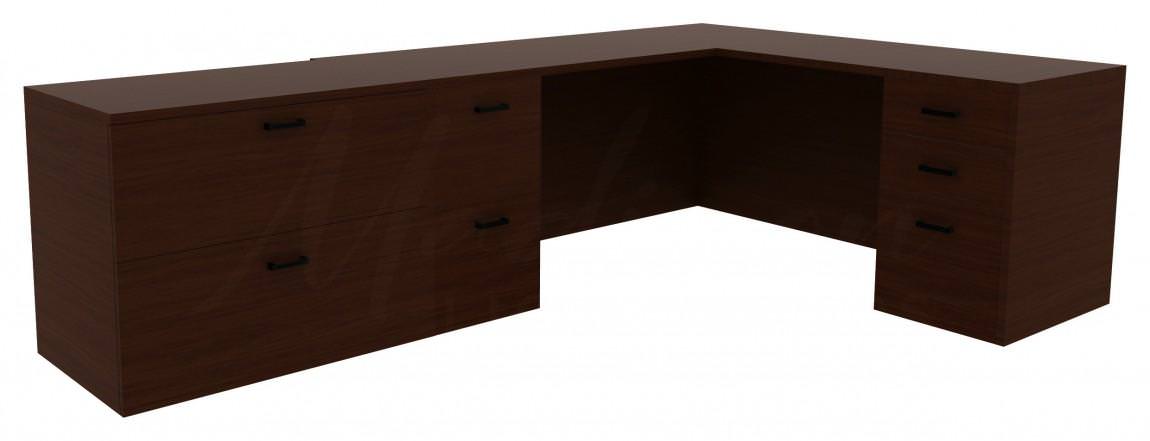 L Shaped Desk with File Cabinet