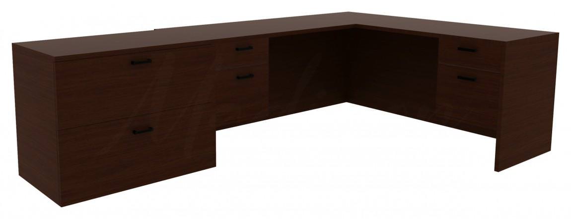 L Shaped Desk with File Cabinet