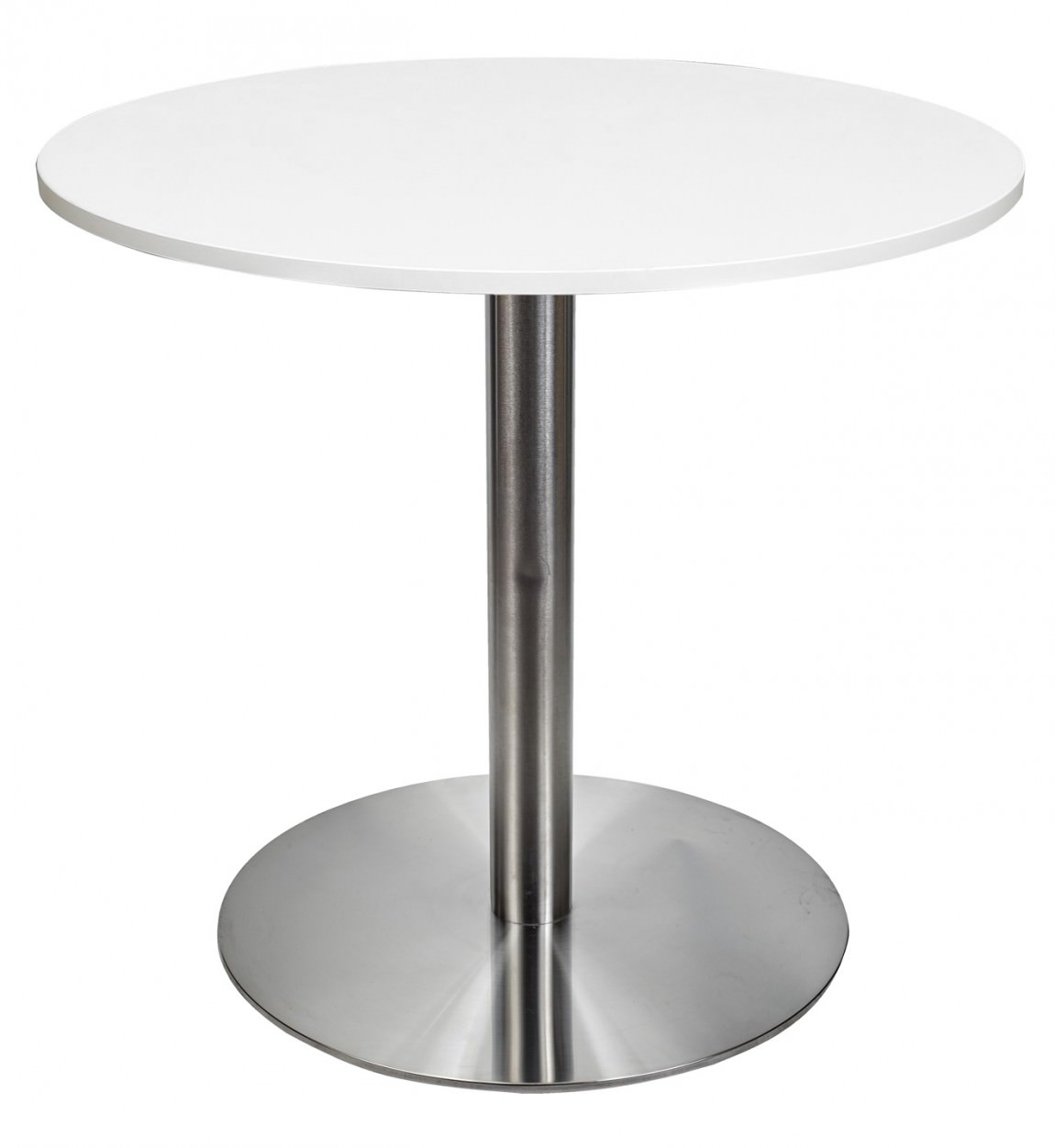 White Cafe Table with Metal Base