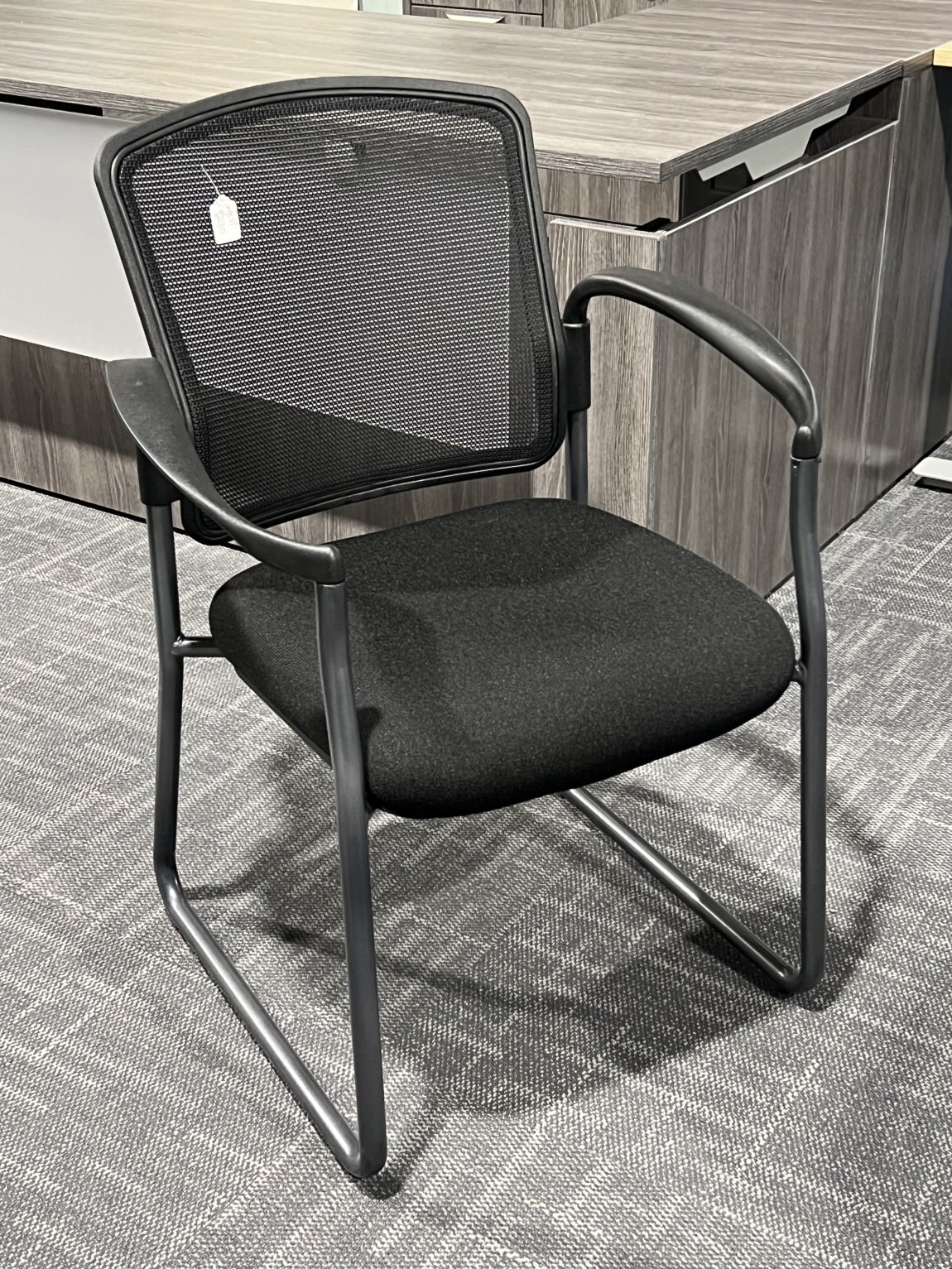 Mesh Back Chair with Curved Armrests