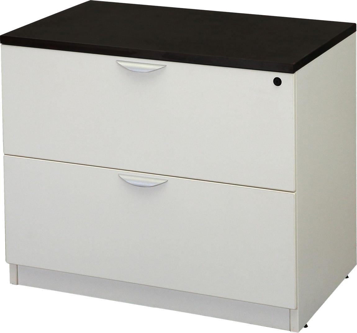 White 2 Drawer Lateral Filing Cabinet by Express Office
