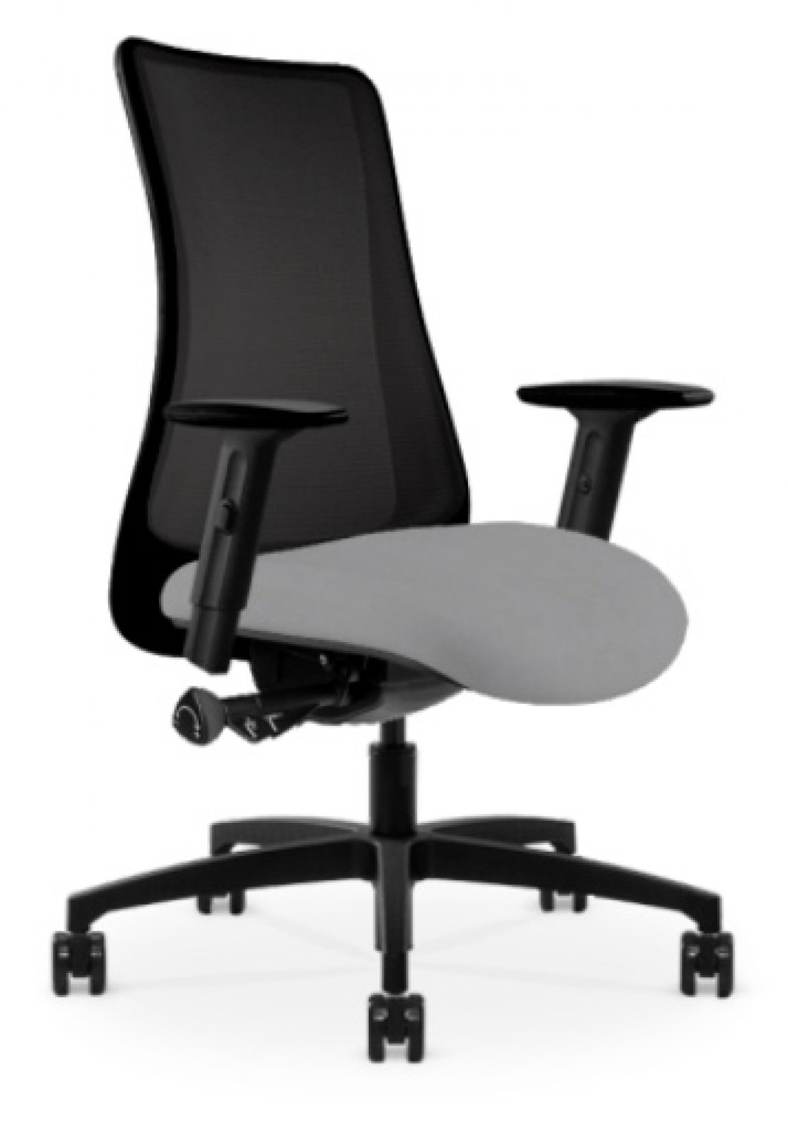 Black Copper Mesh Antimicrobial Office Chair w/ Light Gray Seat