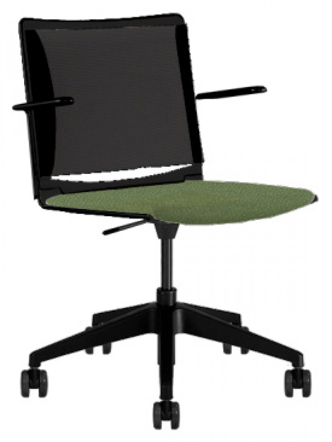 Black Copper Mesh Office Task Chair w/ Green Seat
