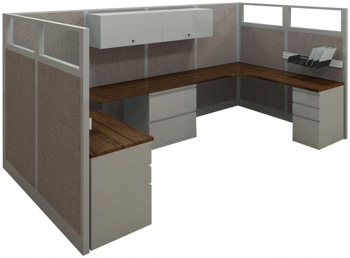 6FT x 12FT Two Person Office Cubicle Workstation - EXP Panel System by  Express Office Furniture | Madison Liquidators