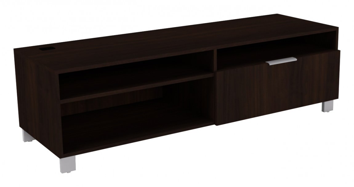 Credenza with Shelves and File Drawer