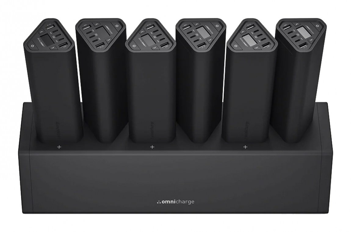 Six Portable AC Batteries with Service Subscription