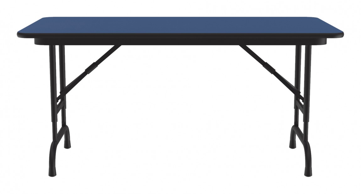 Blue Height Adjustable Folding Table