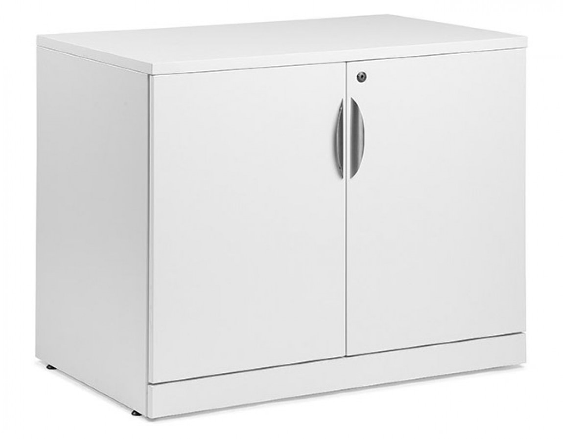 Small White Storage Cabinet : White : PL Laminate : Harmony Collection