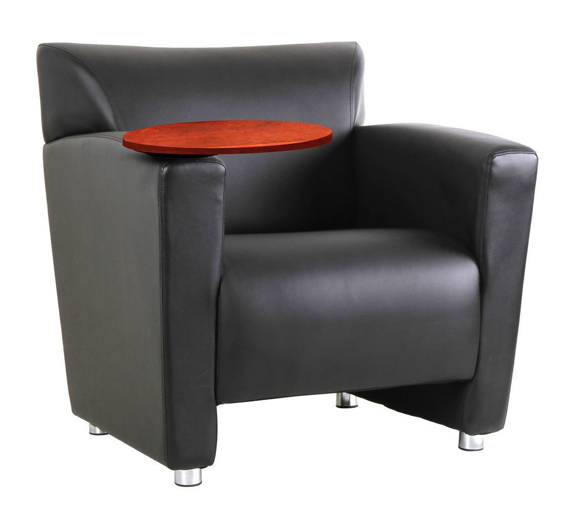 Club Chair with Cherry Tablet Arm : Trio Reception Seating : Harmony