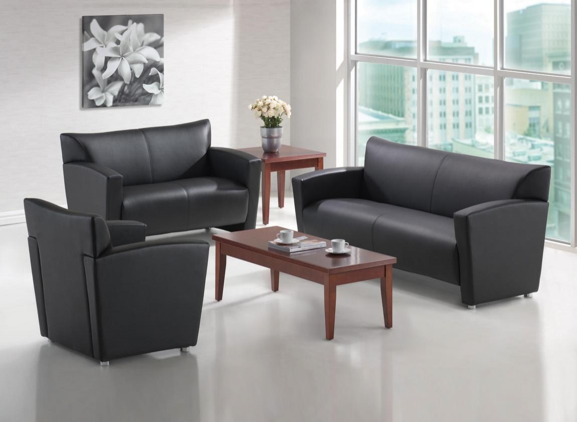 Contemporary Office Couch Loveseat Sofa Set