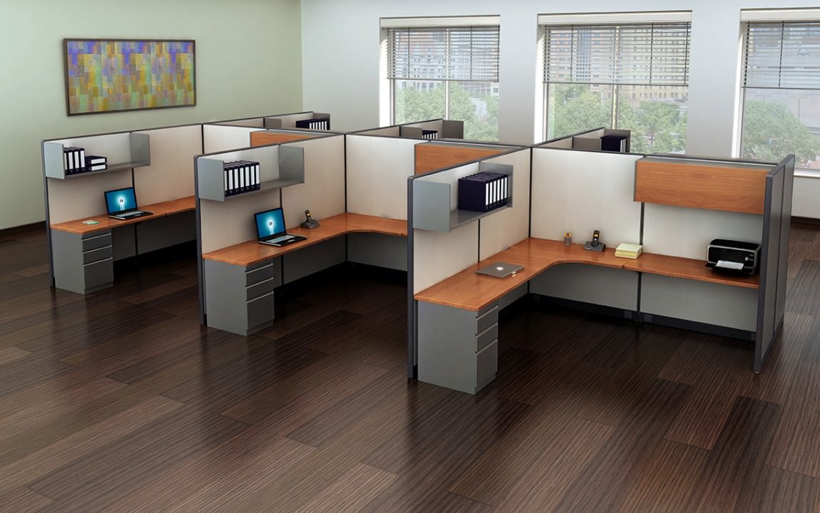 office building inside cubicles