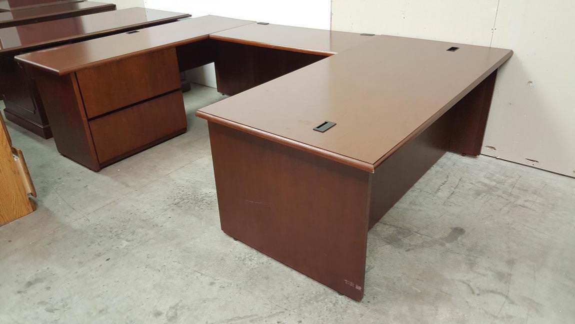 Large U Shape Desk with 5 Drawers