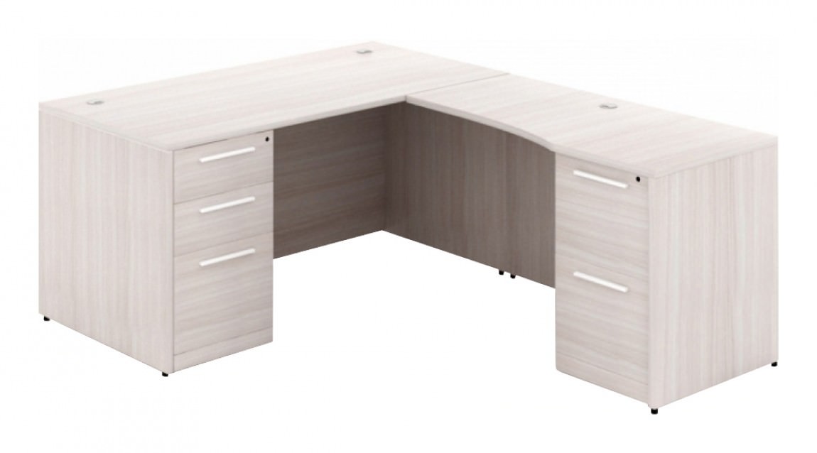 L Shaped Desk with Hutch - Potenza by Corp Design