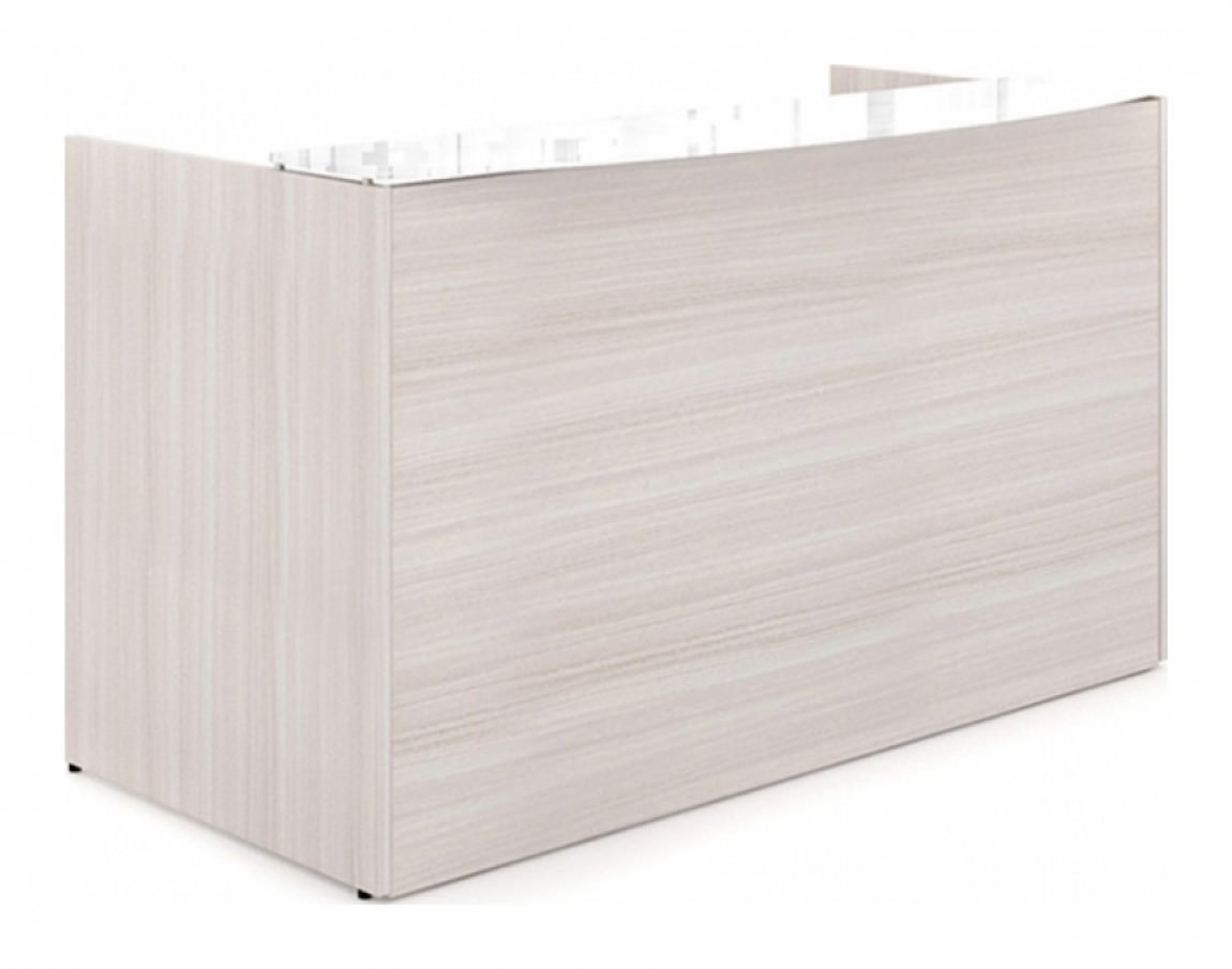 Reception Desk With White Glass Transaction Counter