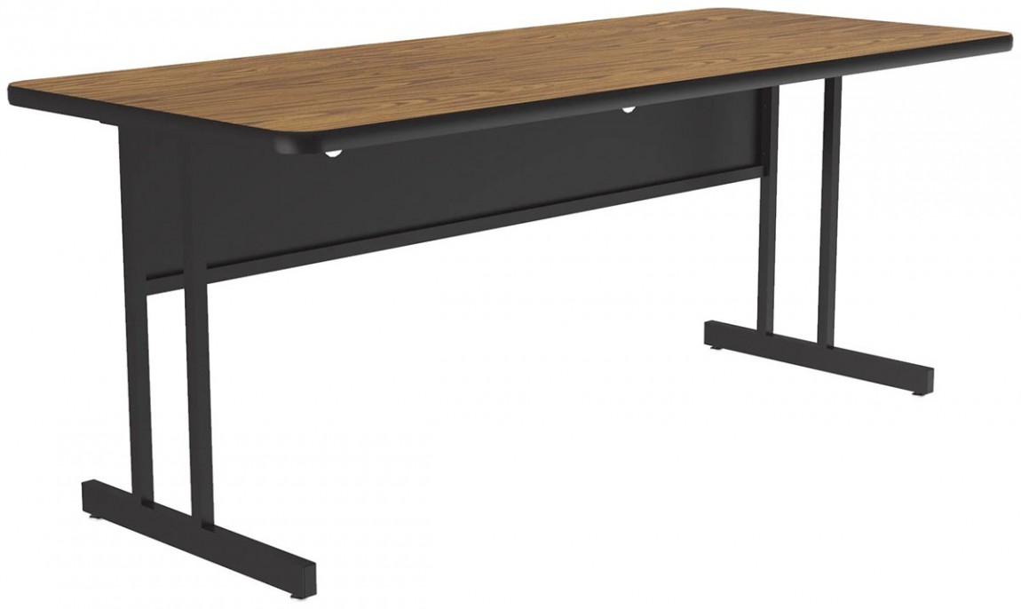 Medium Oak Large Training Table by Correll