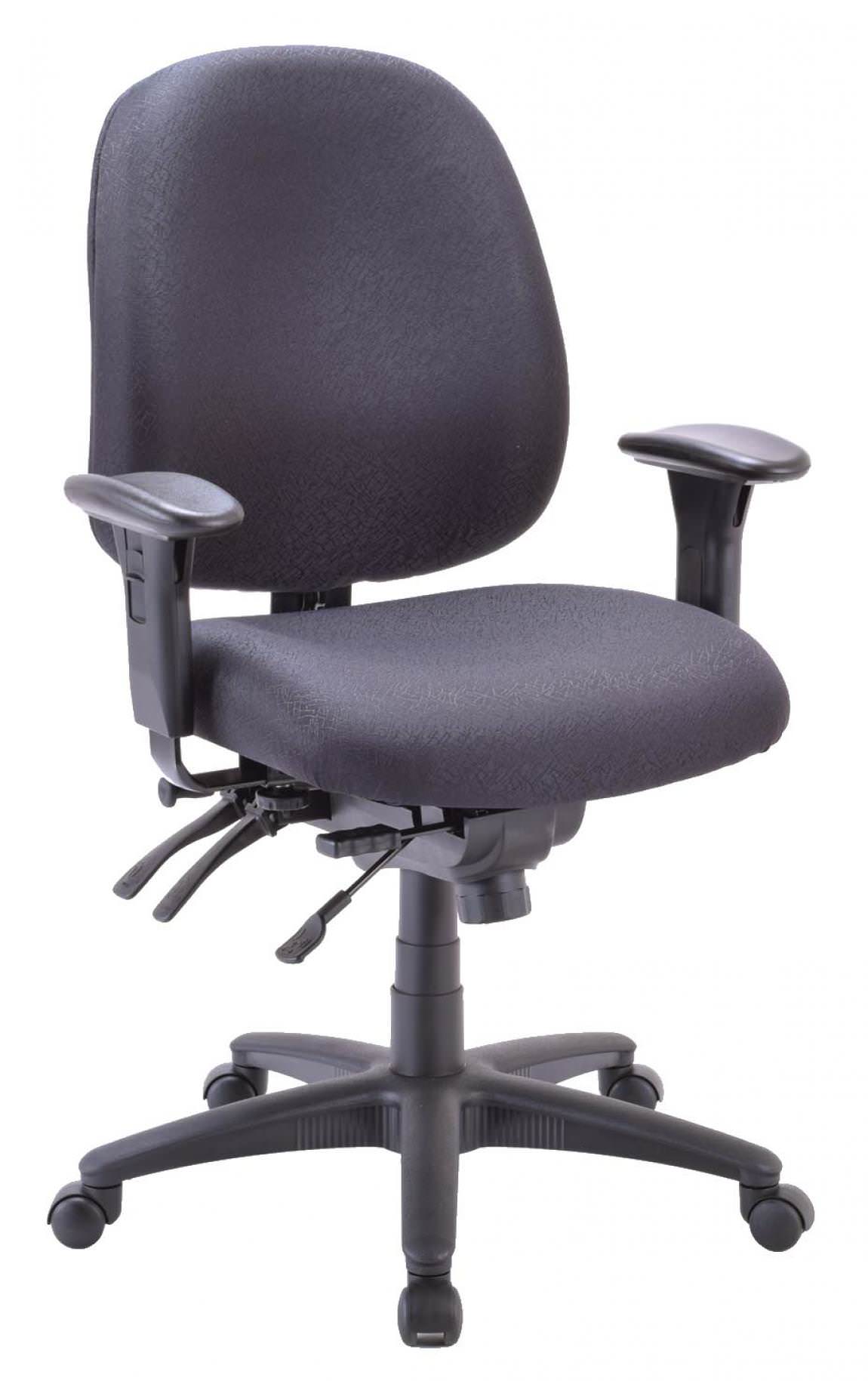 Value Plus Highly Adjustable Mid Back Chair with Arms and Seat Slider
