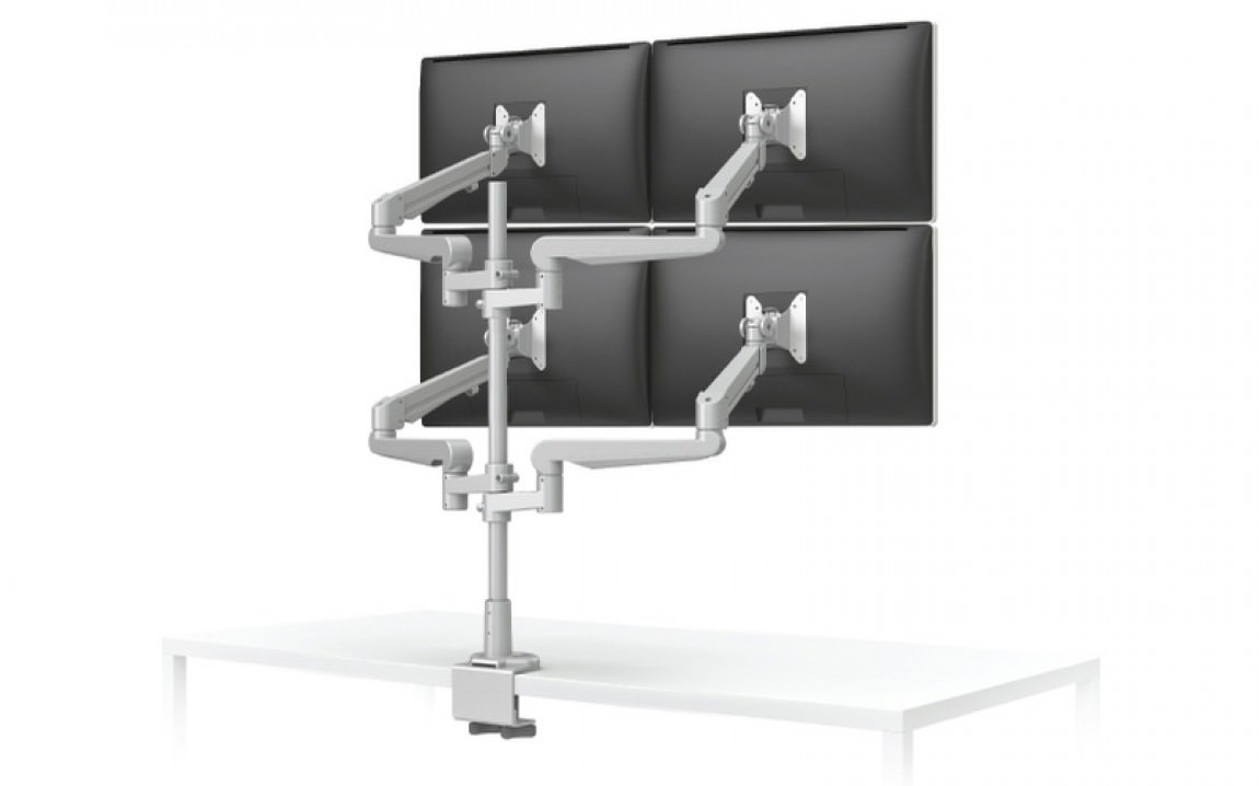 MonLines MTH012 desk monitor mount for 4 screens in silver