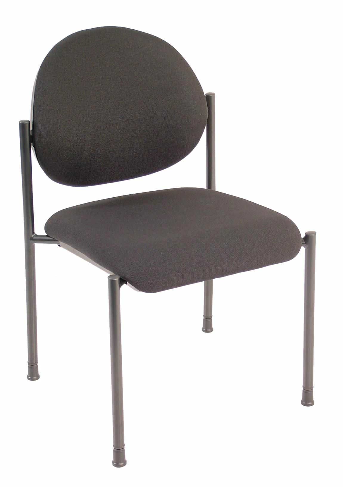 Black Stackable Guest Chair without Arms