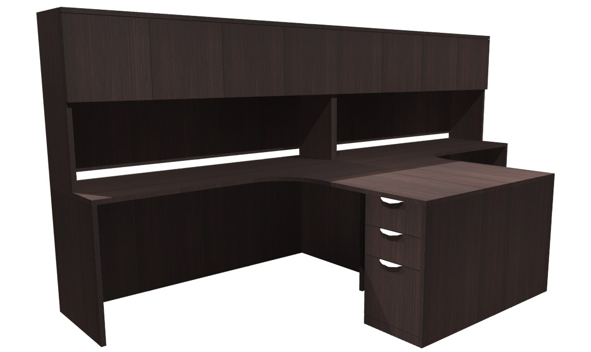 1396 T Shaped Desk With Hutch By Express Office Furniture 1 