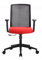 Mesh Back Task Chair with Red Seat Cover