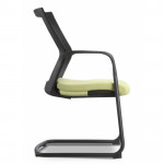 Stacking Guest Chair with Green Seat Cover