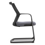 Stacking Guest Chair with Gray Seat Cover