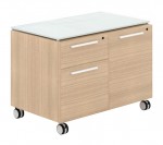 Rolling Storage Cabinet and Drawers Combo Unit