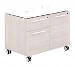 Rolling Storage Cabinet and Drawers Combo Unit