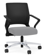 Mesh Back Conference Chair with Fabric Seat