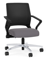 Mesh Back Conference Chair with Fabric Seat