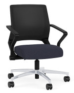 Mesh Back Conference Chair with Fabric Seat