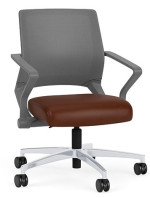 Mesh Back Conference Chair with Leather Seat