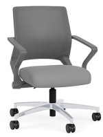 Mesh Back Conference Chair with Leather Seat