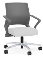 Mesh Back Conference Chair with Leather Seat