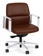 Leather Mid Back Conference Room Chair