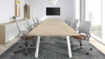 Rectangular Conference Table with Metal Legs