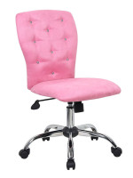 Pink Office Chair without Arms