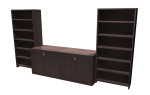 Storage Credenza with Bookcases