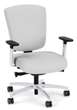 White Office Chair with Lumbar Support - Heavy Duty